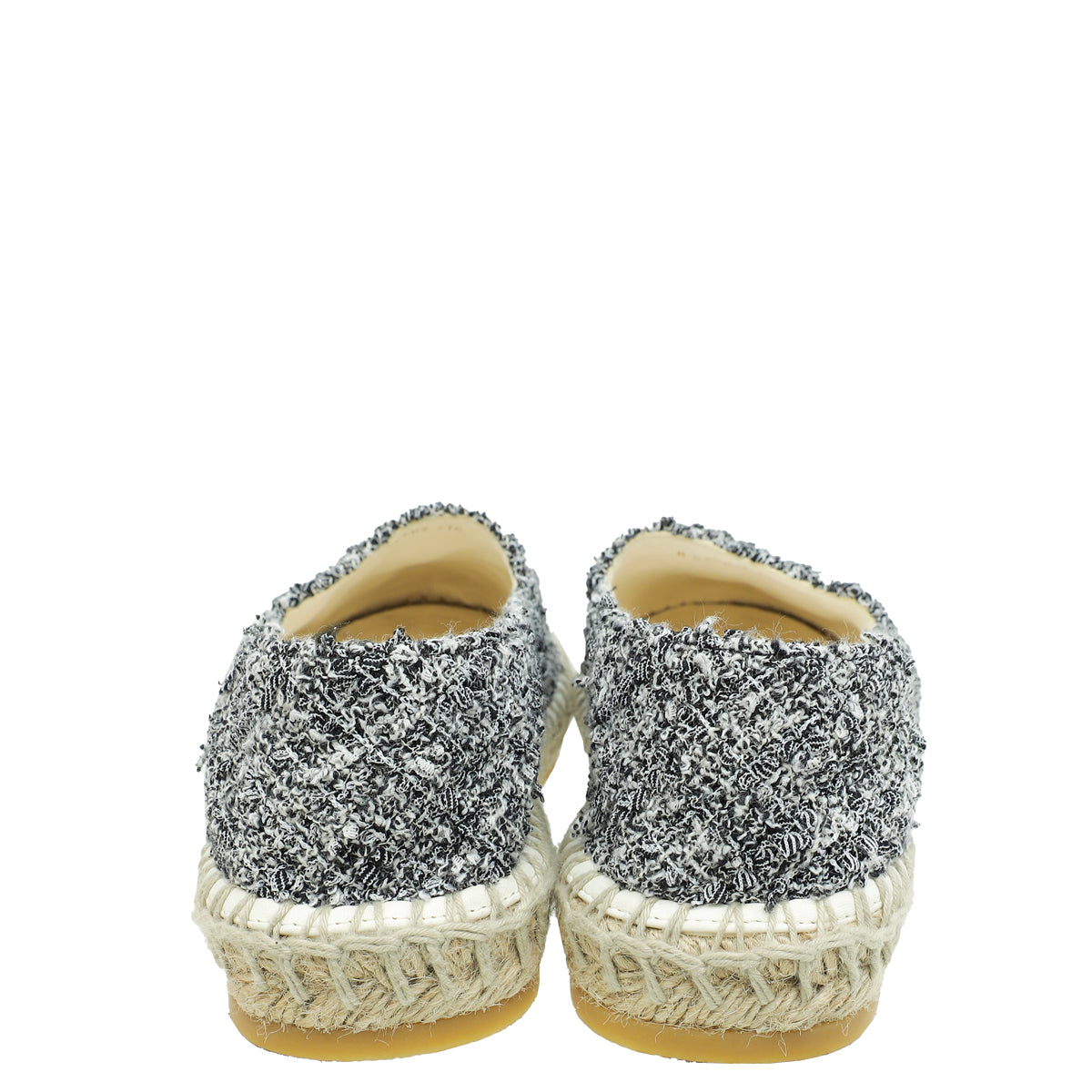 Chanel Bicolor CC Cap Toe Tweed Sequins Espadrille 37