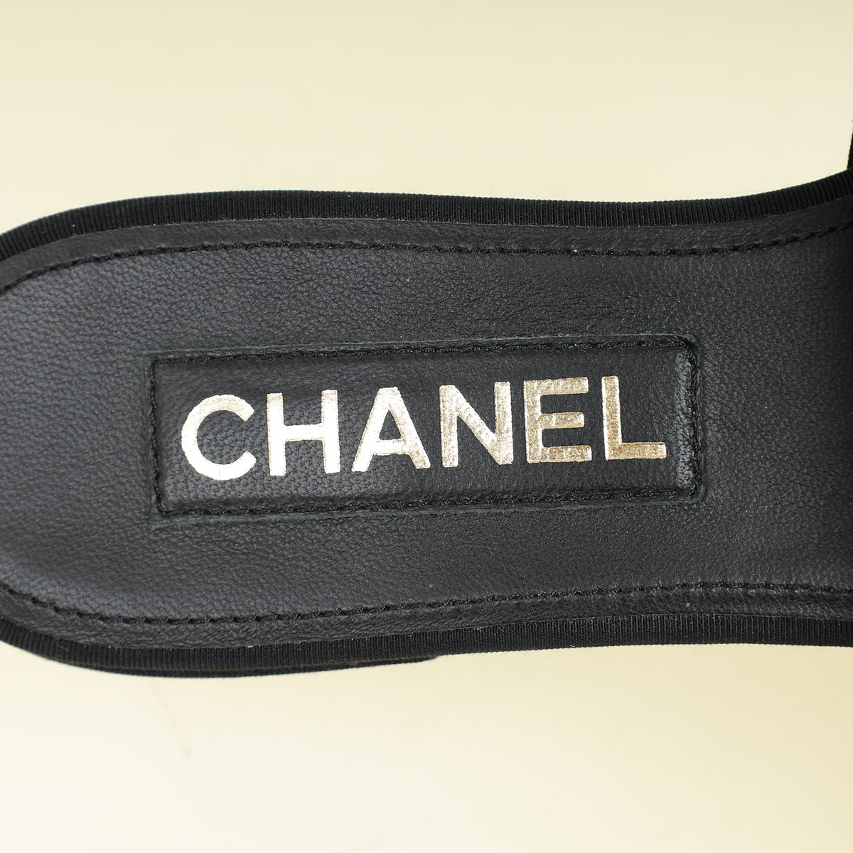 Chanel Bicolor CC Camellia Flower Slide Sandal 37