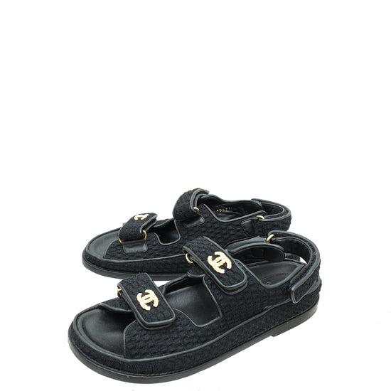 Chanel Dad sandals Black Caviar – LuxuryPromise