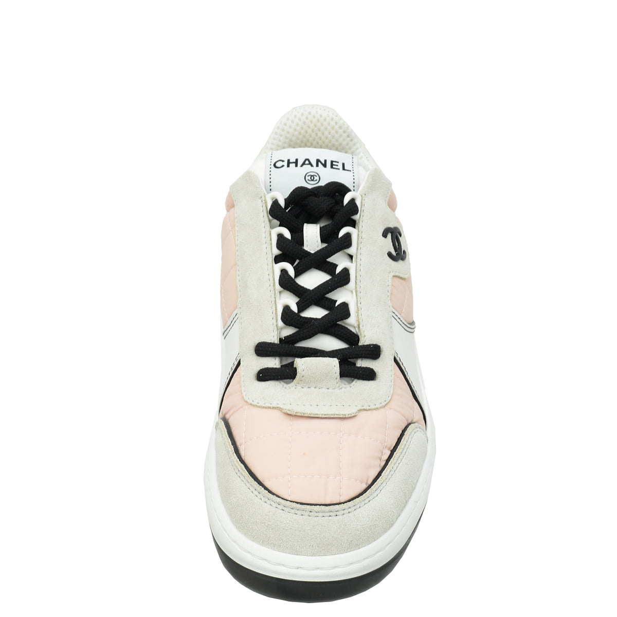 Chanel Bicolor CC Nylon Suede Sneaker 38.5