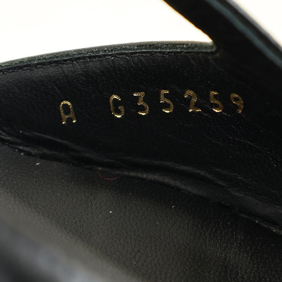 Chanel Black CC Cap Toe Pointed Slingback Pump 38.5