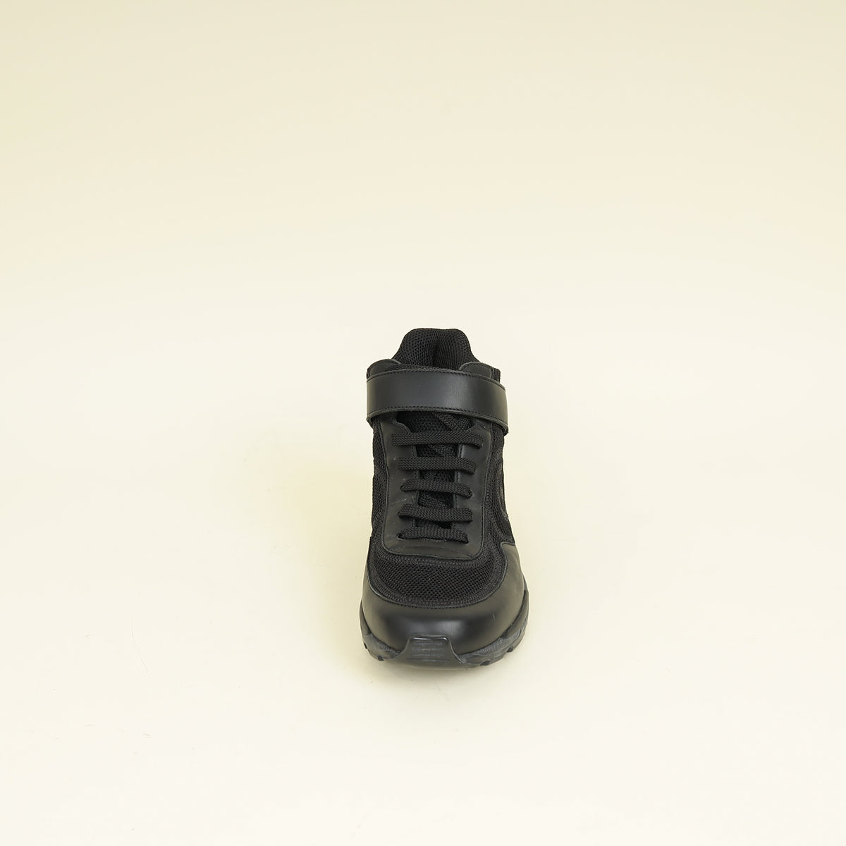 Chanel Black CC Mesh High Top Sneaker 38.5