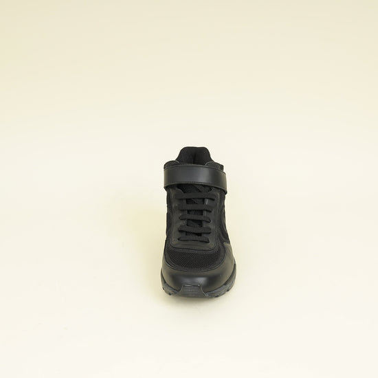 Chanel Black CC Mesh High Top Sneaker 38.5