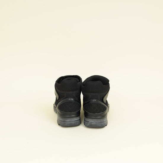 Chanel Black CC Mesh High Top Sneaker 38.5