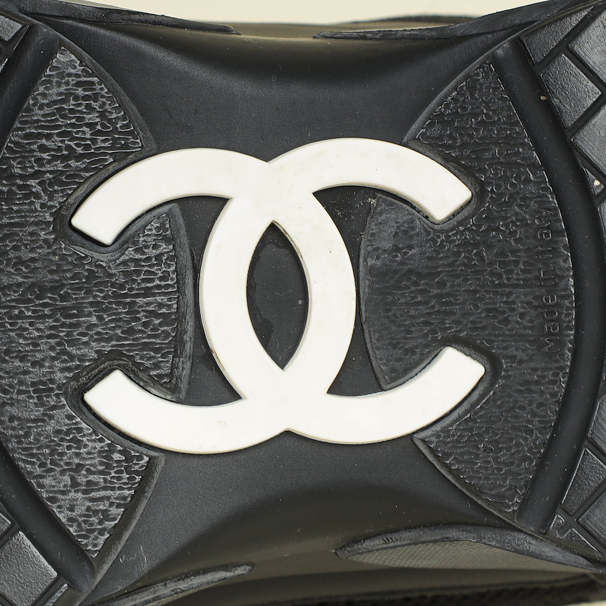 Chanel Black CC Mesh High Top Sneaker 38.5