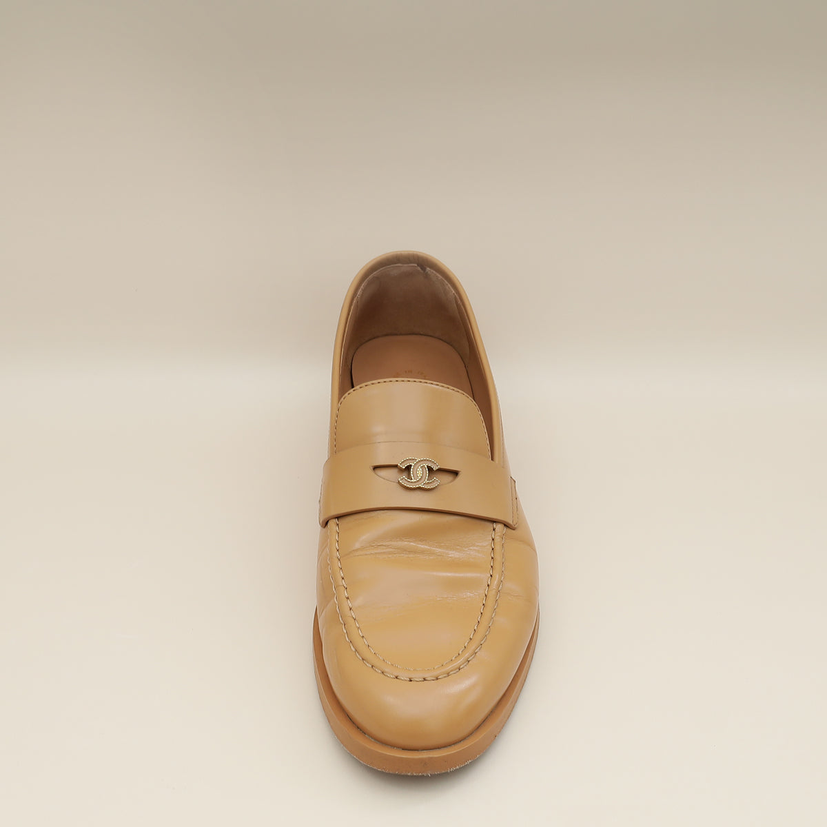 Chanel Dark Beige CC Loafer 38.5-Chanel-THE CLOSET