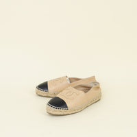 Chanel Bicolor CC Cap Toe Espadrille 38