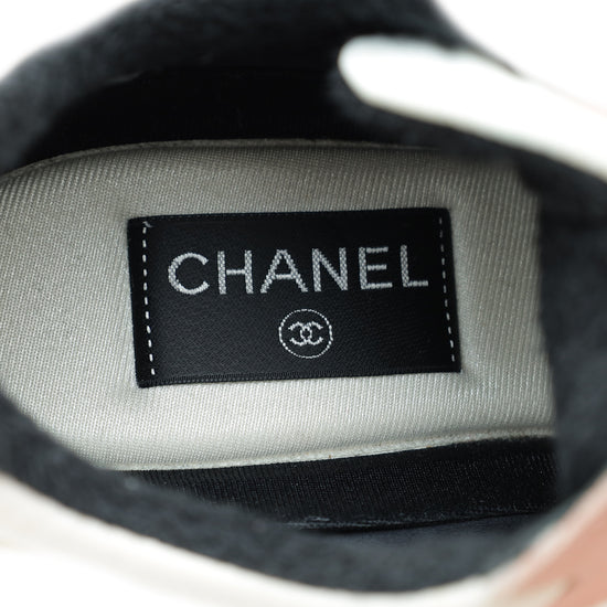 Chanel Tricolor CC Trainer Sneaker 38