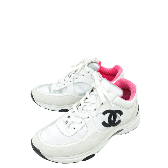 Chanel Multicolor CC Trainer Sneaker 38