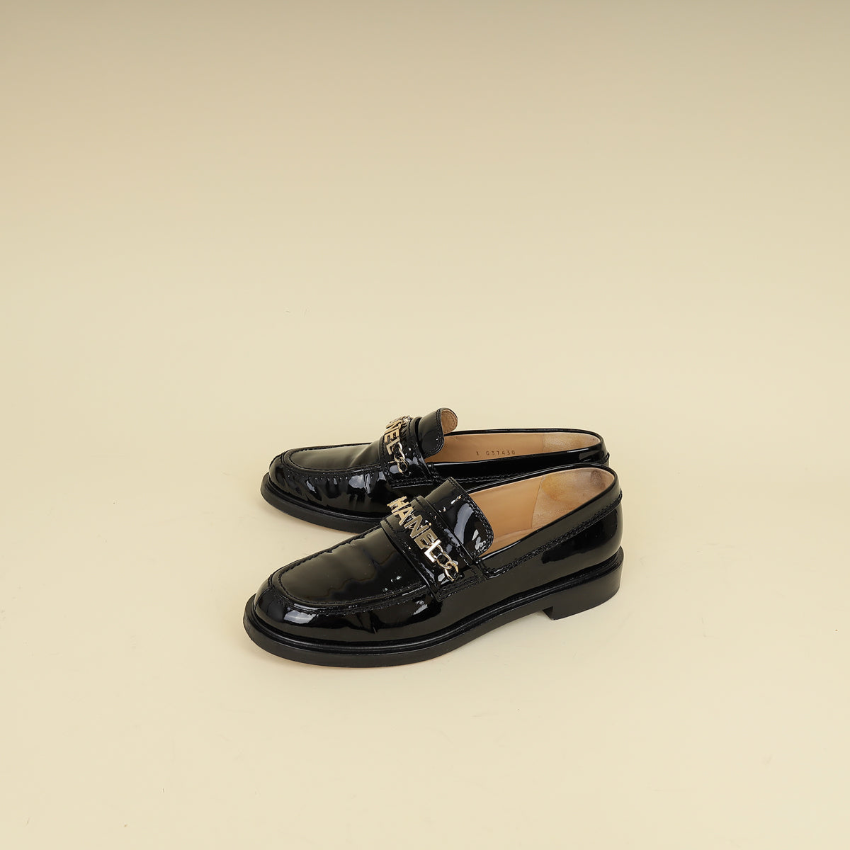 Chanel Black Logo Moccasins 38-Chanel-THE CLOSET