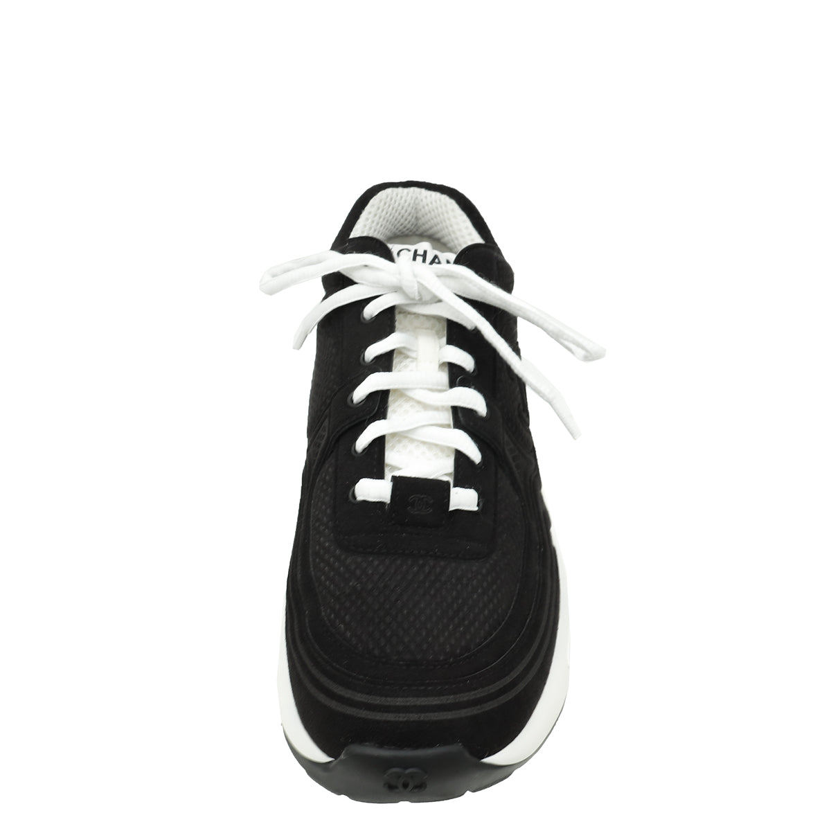 Chanel Black CC Fabric Trainer Sneaker 38-Chanel-THE CLOSET