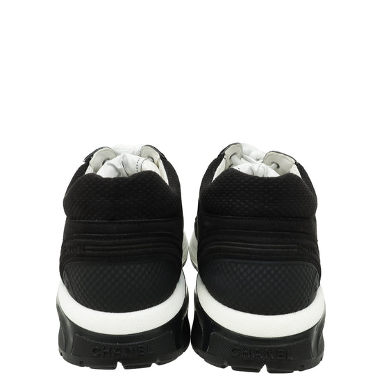 Chanel Black CC Fabric Trainer Sneaker 38