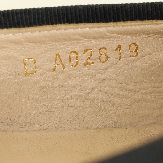 Chanel Black CC Cap Toe Flat Ballerina 38