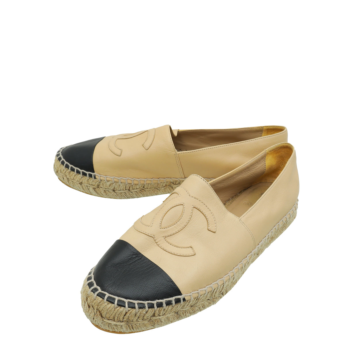 Chanel Bicolor CC Cap Toe Espadrille 38-Chanel-THE CLOSET