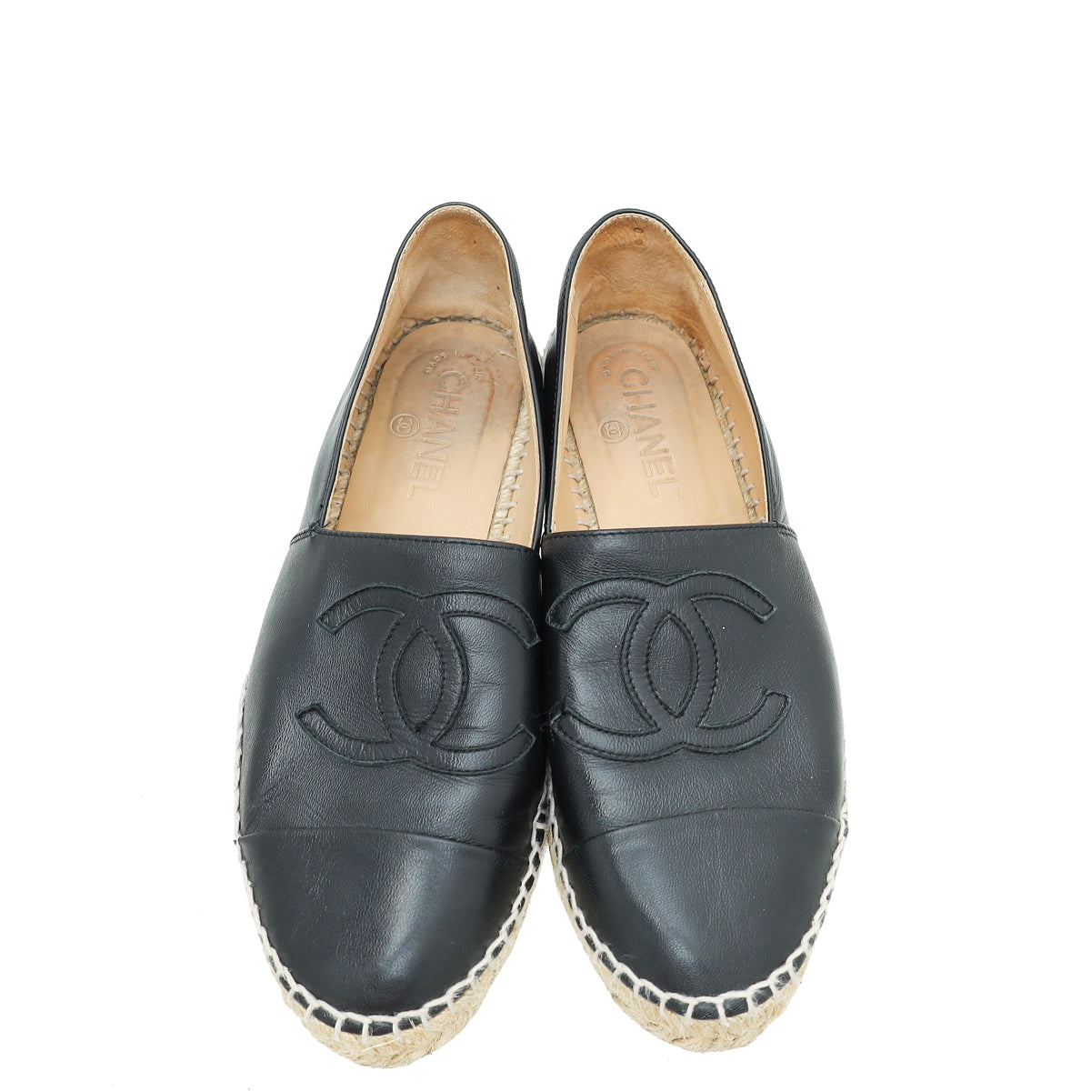 Chanel Black CC Espadrille 38