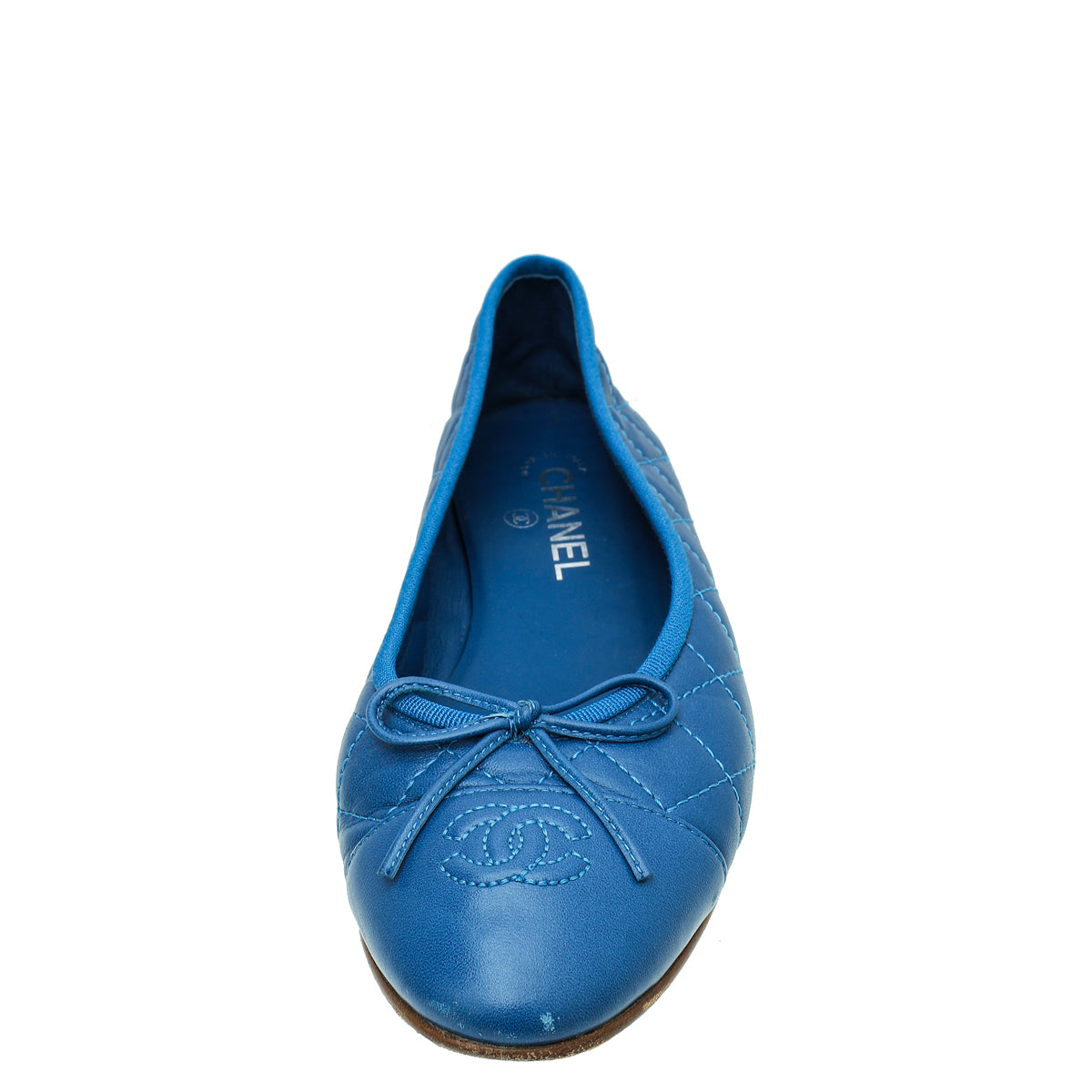 Chanel Blue CC Cap Toe Ballerina Flats 39-Chanel-THE CLOSET
