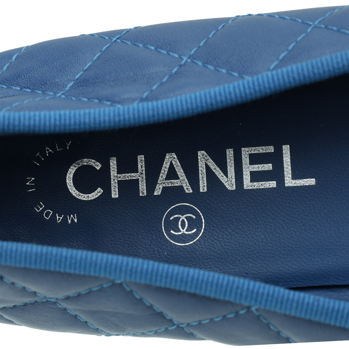 Chanel Blue CC Cap Toe Ballerina Flats 39 – THE CLOSET