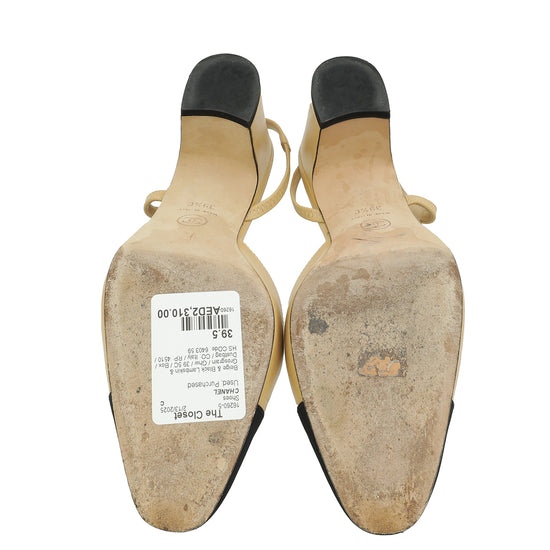 Load image into Gallery viewer, Chanel Bicolor CC Cap Toe Slingback 39.5
