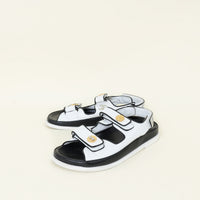 Chanel Bicolor CC Crystal Button Dad Sandals 39.5