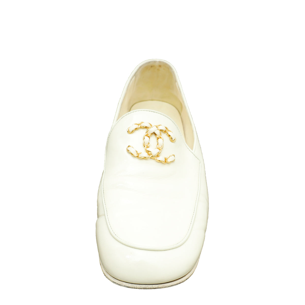 Chanel White CC Chain Loafer 39-Chanel-THE CLOSET