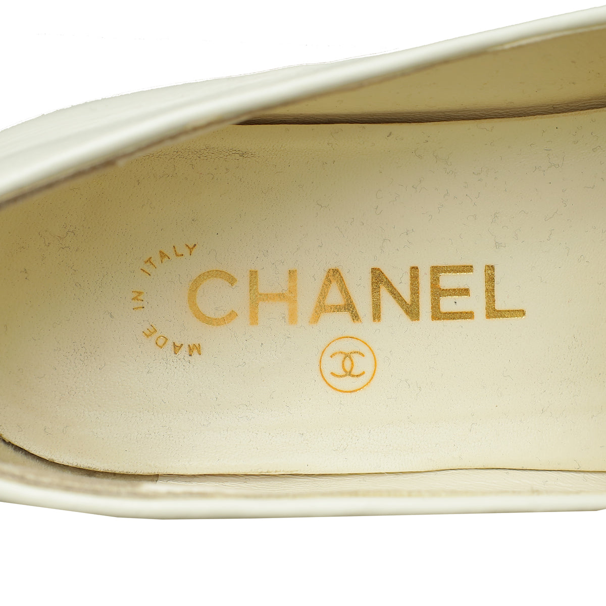 Chanel White CC Chain Loafer 39