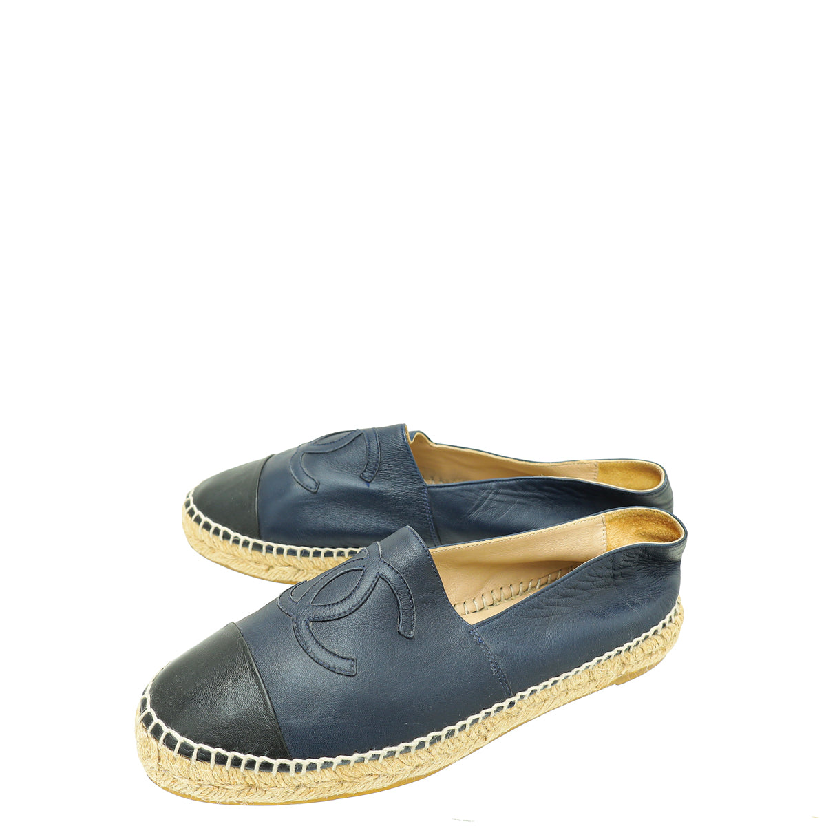 Chanel Bicolor CC Cap Toe Espadrille 39-Chanel-THE CLOSET