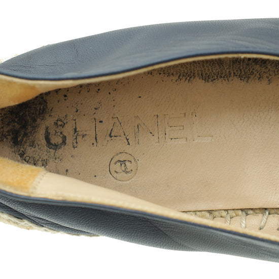 Chanel Bicolor CC Cap Toe Espadrille 39