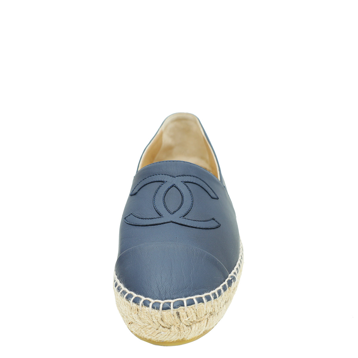 Chanel Navy Blue CC Cap Toe Espadrille 39-Chanel-THE CLOSET