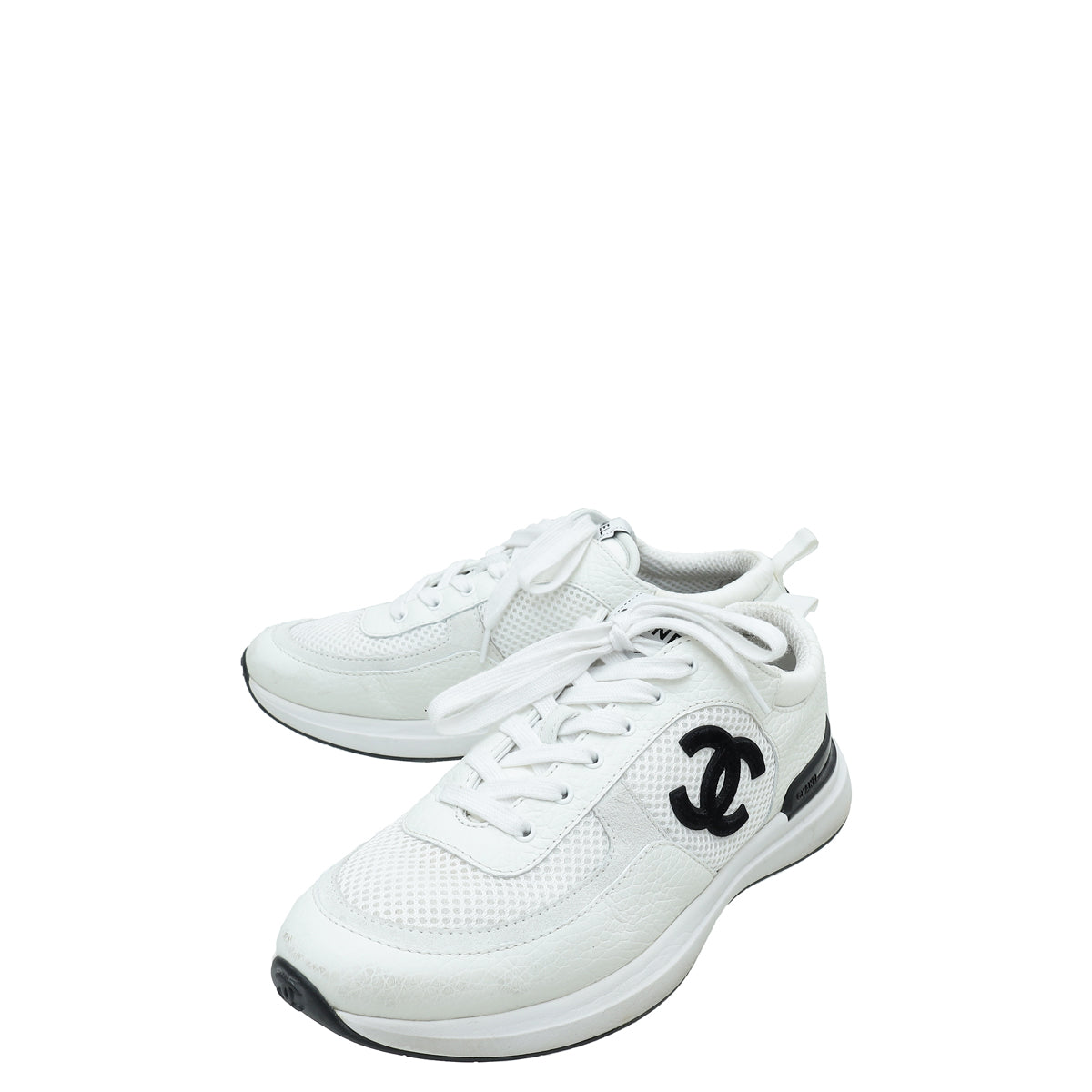 Chanel White CC Sport Flyer Sneaker 39-Chanel-THE CLOSET