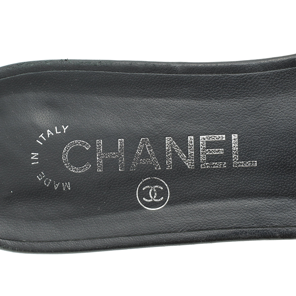 Chanel Black Camellia Slide Flat Sandals 40.5