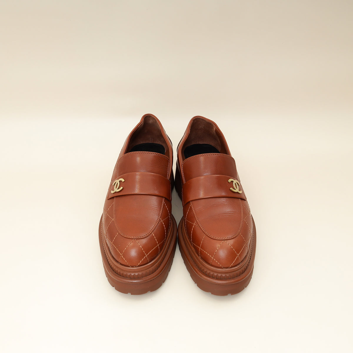 Chanel Brown CC Quilted Loafer 40-Chanel-THE CLOSET