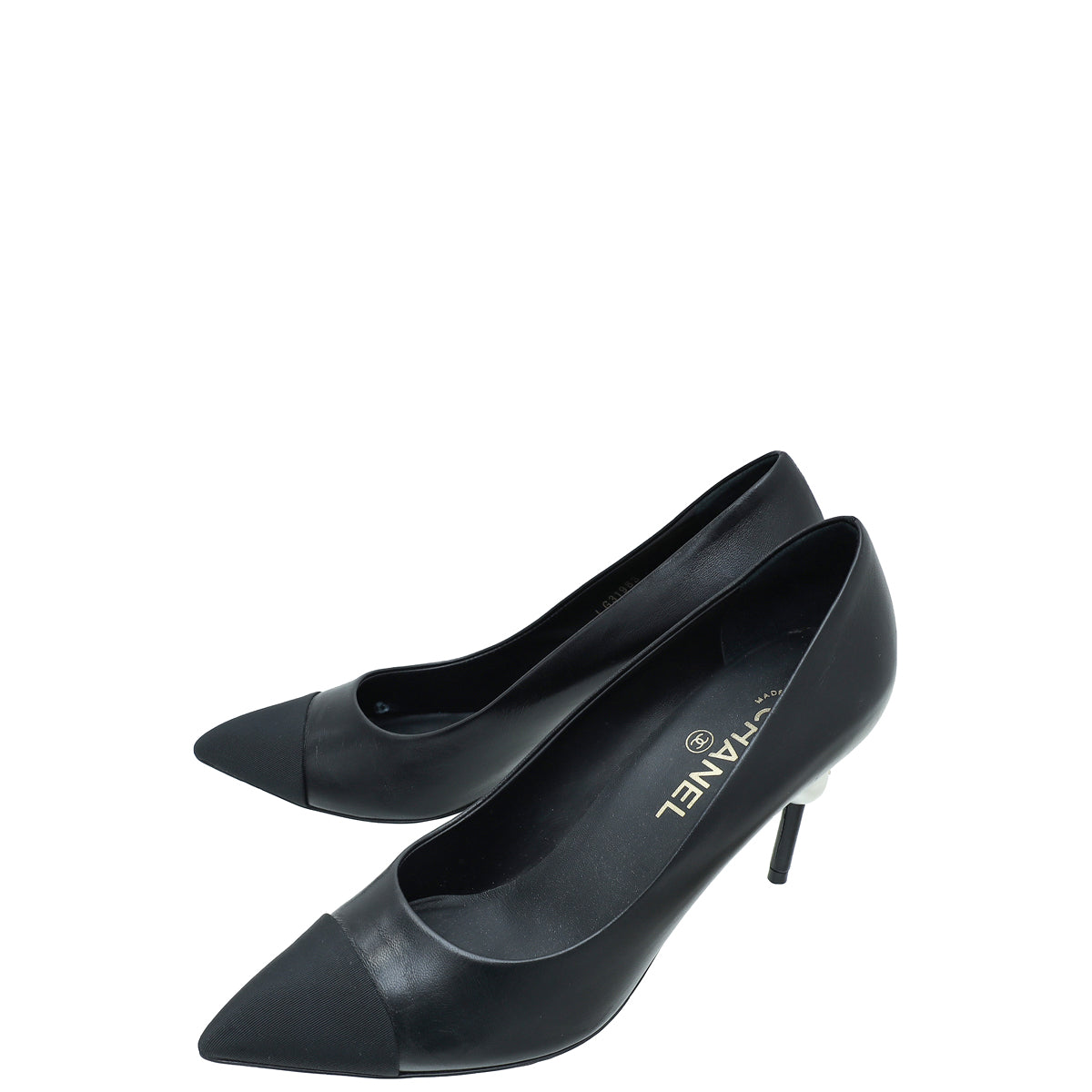 Chanel Black CC Pearl Pump 40-Chanel-THE CLOSET