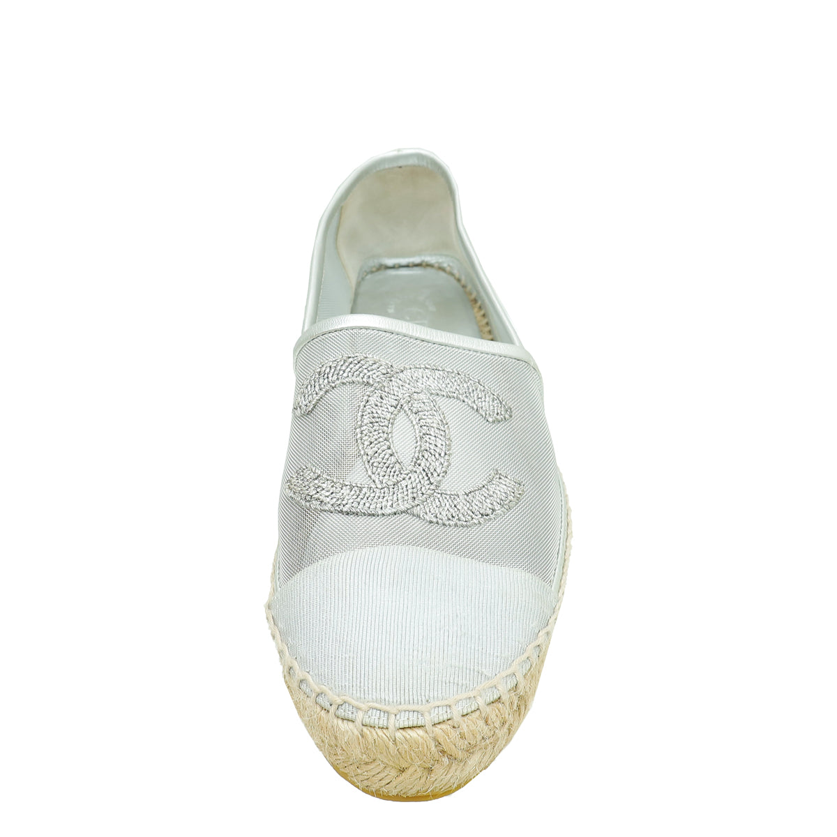 Chanel Bicolor 40 CC Cap Toe Mesh Embellished Espadrille 40-Chanel-THE CLOSET