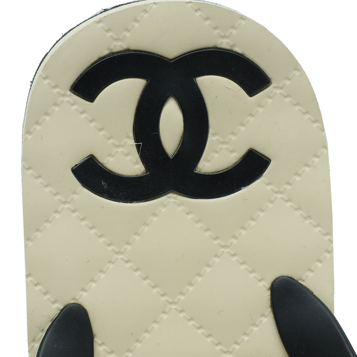Chanel Bicolor CC Camellia Flip Flops Sandals 40