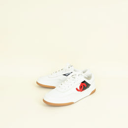 Chanel White CC Trainer Sneaker 40