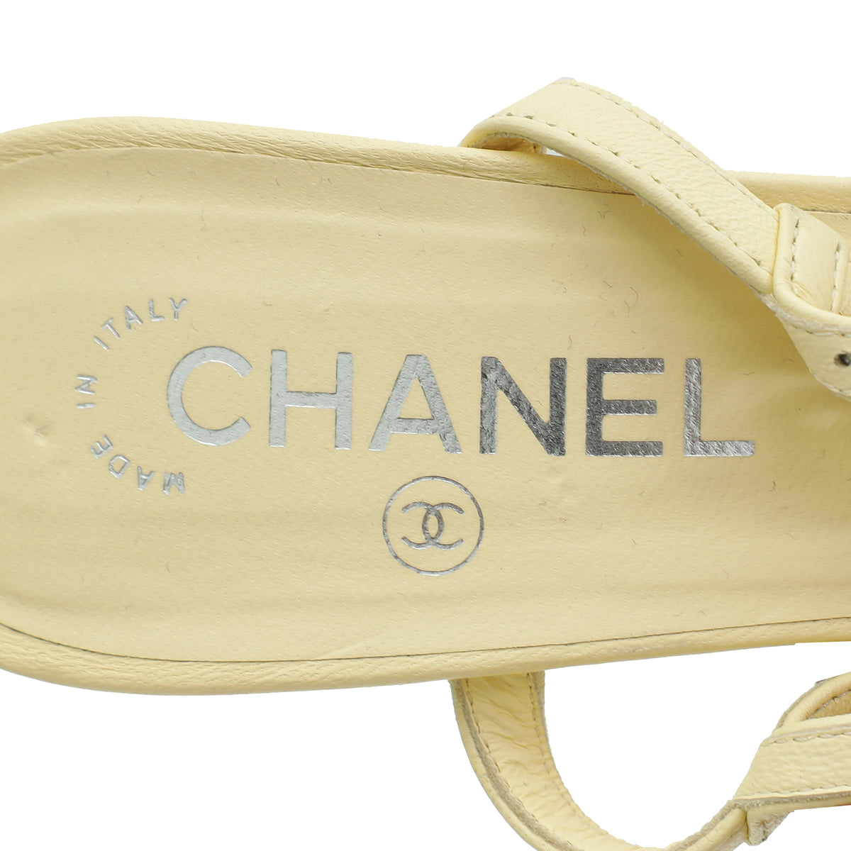 Chanel Yellow Pearl Sandals 40