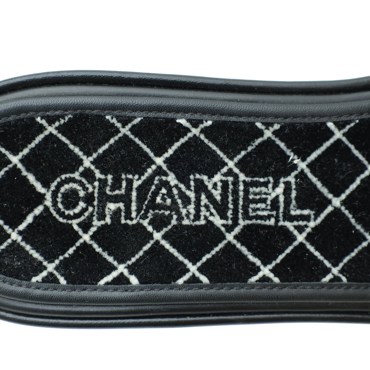 Chanel Black CC Quilted Shearling Slide Mules 41.5