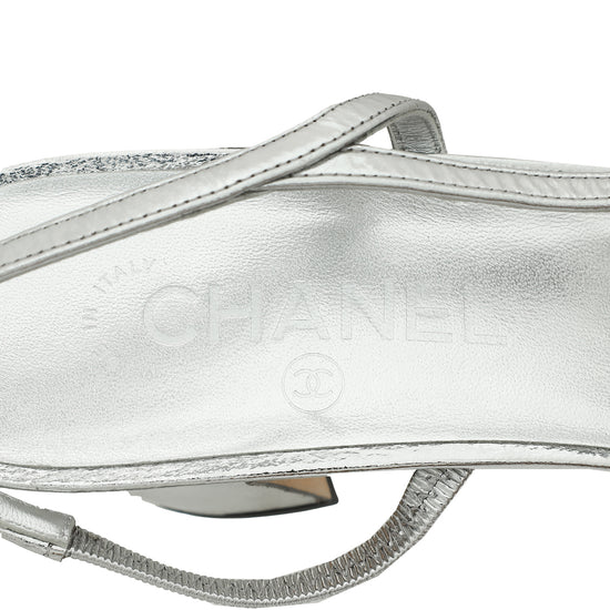 Chanel Bicolor CC Cap Toe Slingback Pump 41.5