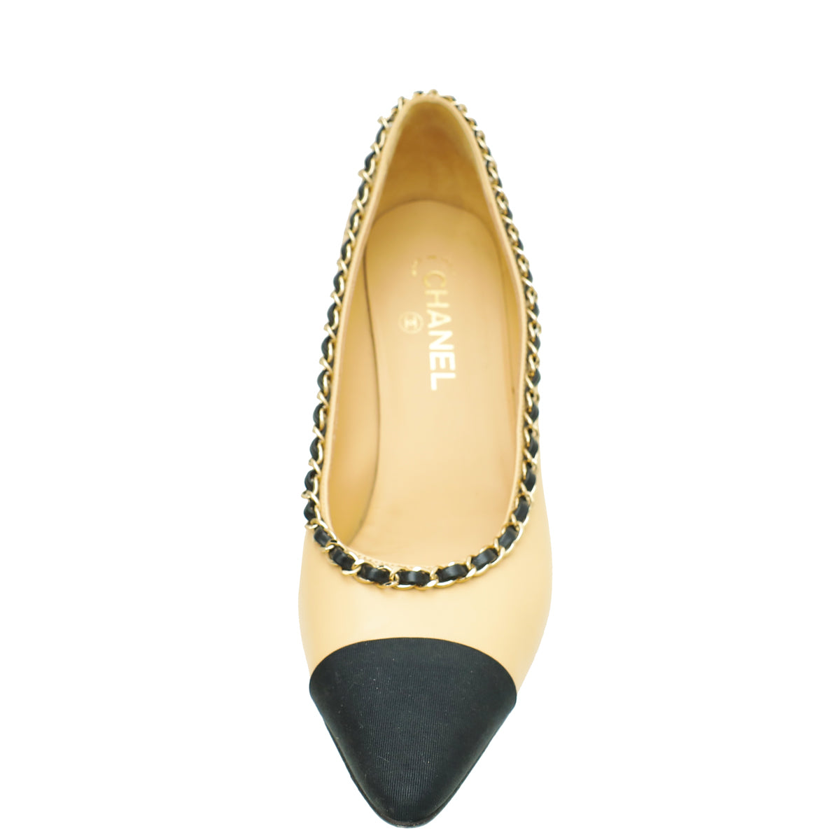 Chanel Bicolor Chain Detail Pumps 41.5-Chanel-THE CLOSET