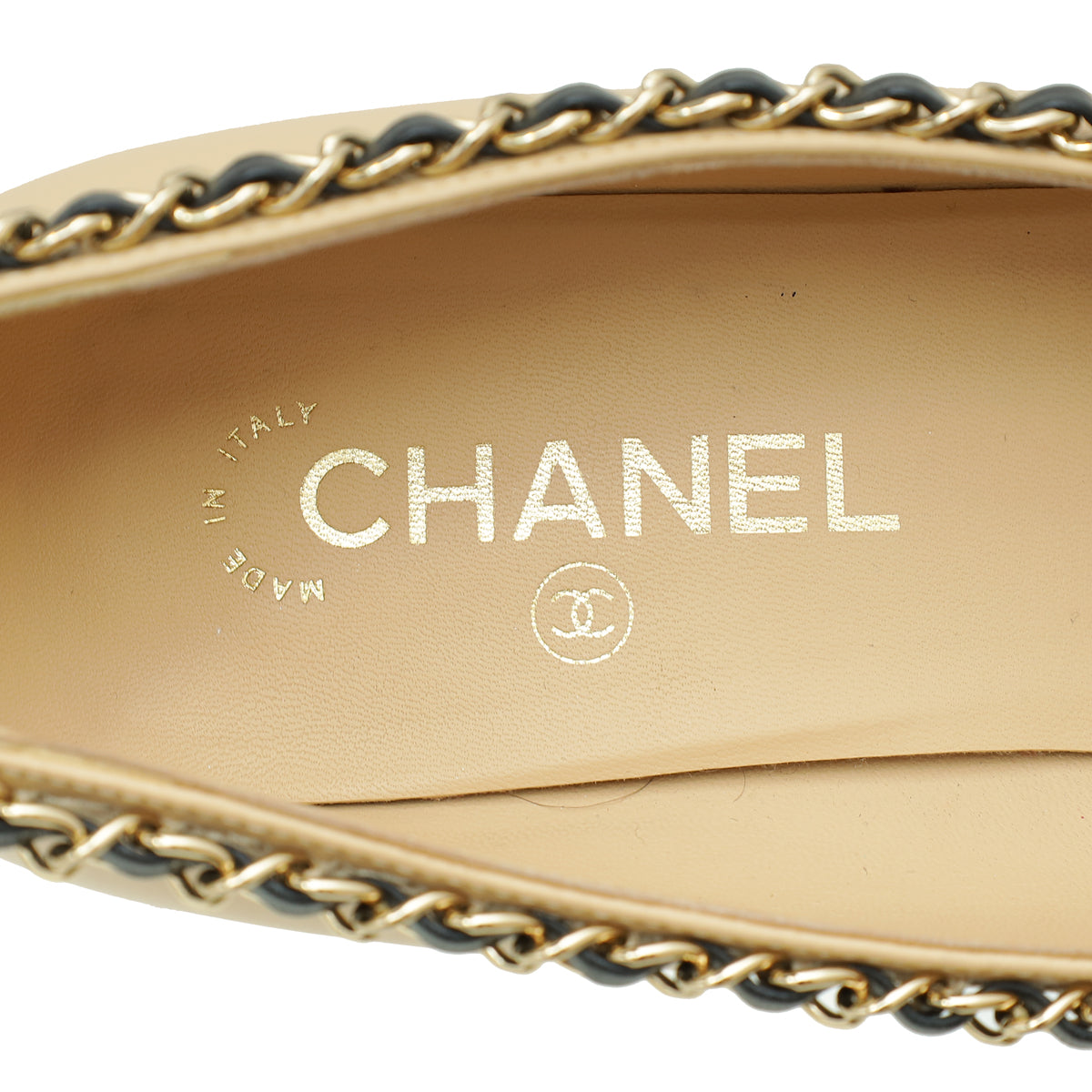 Chanel Bicolor Chain Detail Pumps 41.5