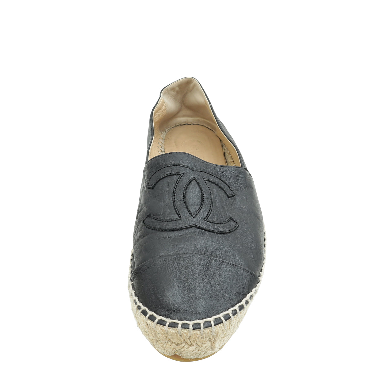 Chanel Black CC Cap Toe Espadrille 41-Chanel-THE CLOSET