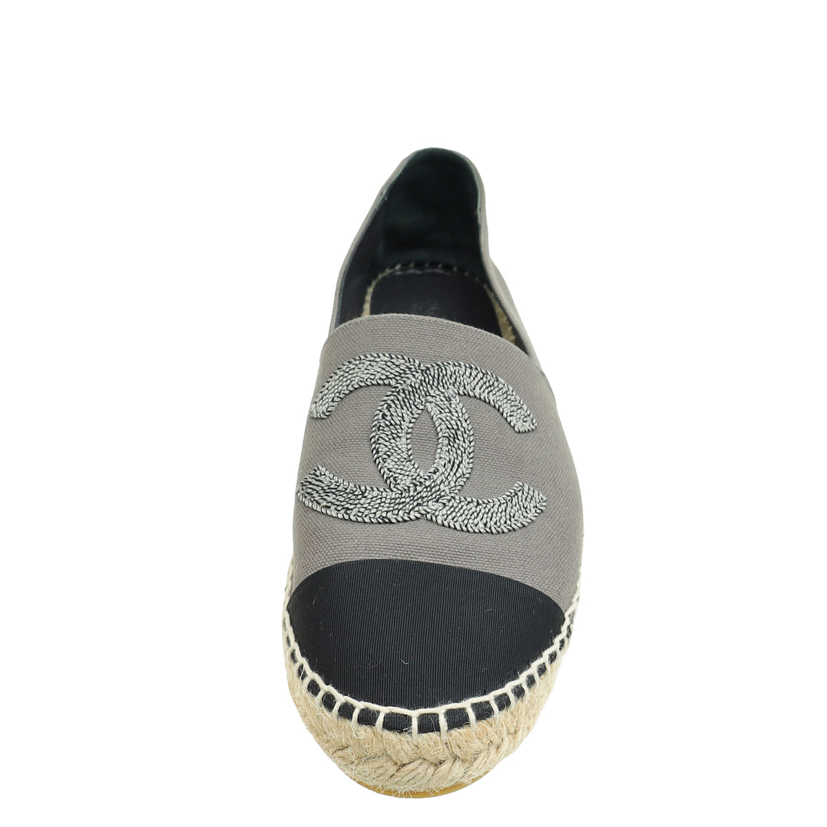 Chanel Bicolor Embroidered CC Espadrilles 41-Chanel-THE CLOSET