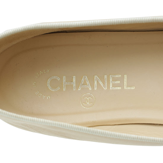 Chanel Bicolor CC Cap Toe Ballet Flats 42