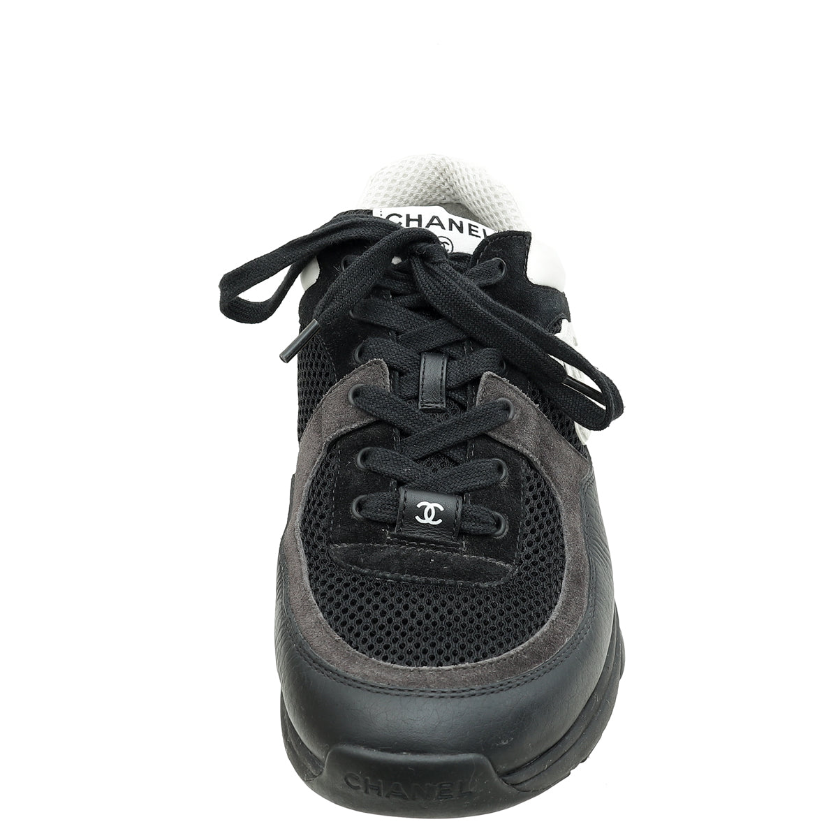 Chanel Bicolor CC Lace Up Sneakers 39-Chanel-THE CLOSET