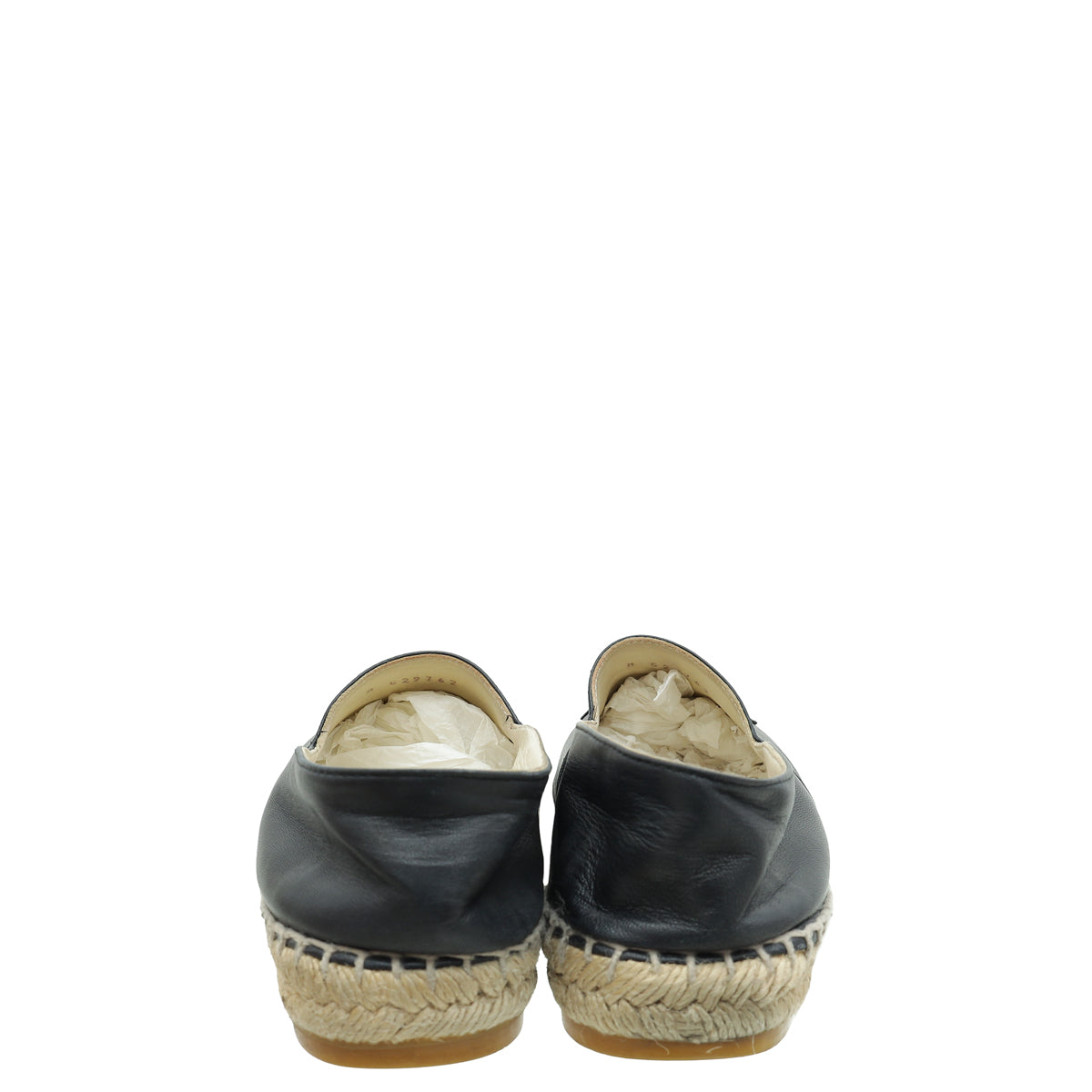 Chanel Black CC Cap Toe Espadrille 40