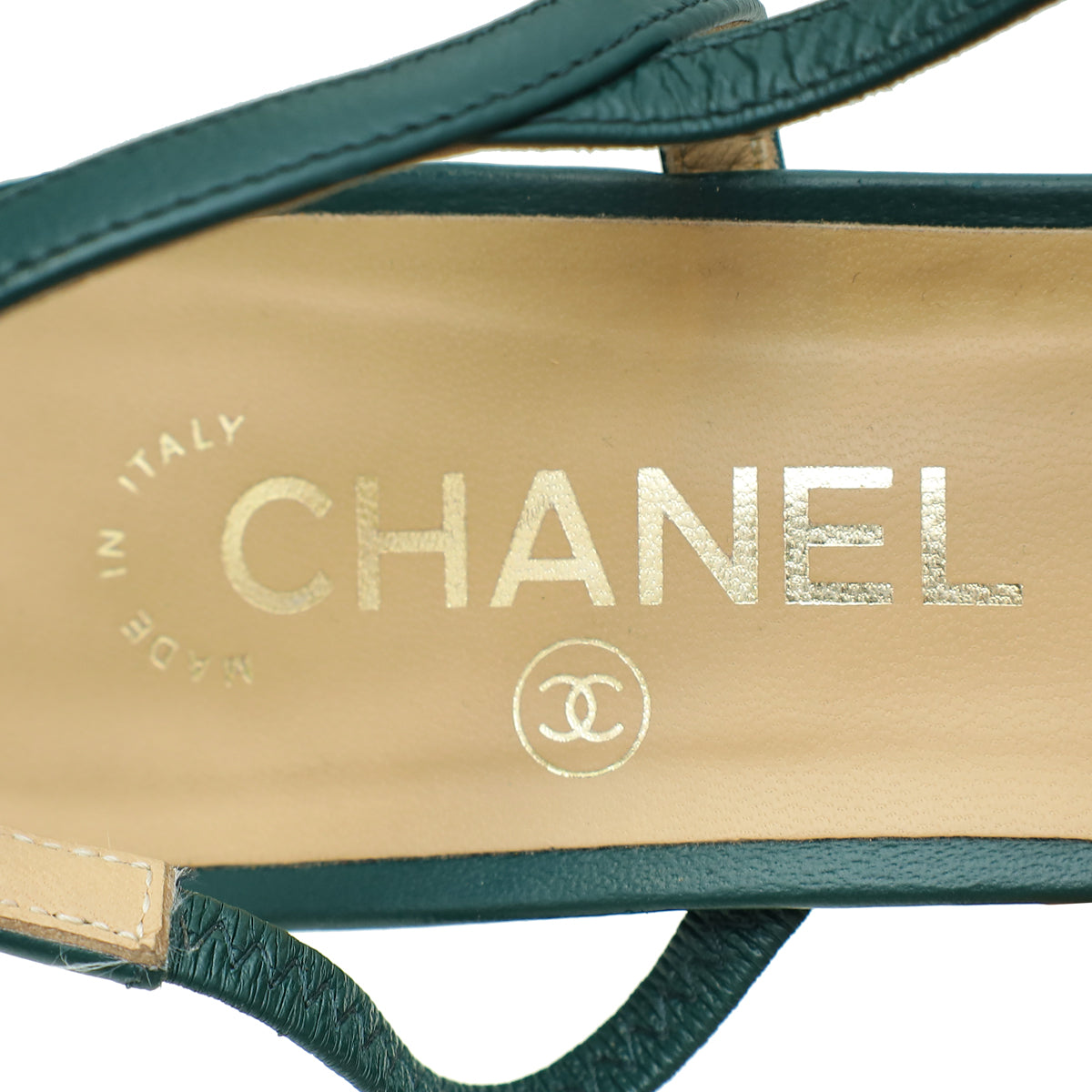 Chanel Bicolor CC Cap Toe Slingback Pump 39