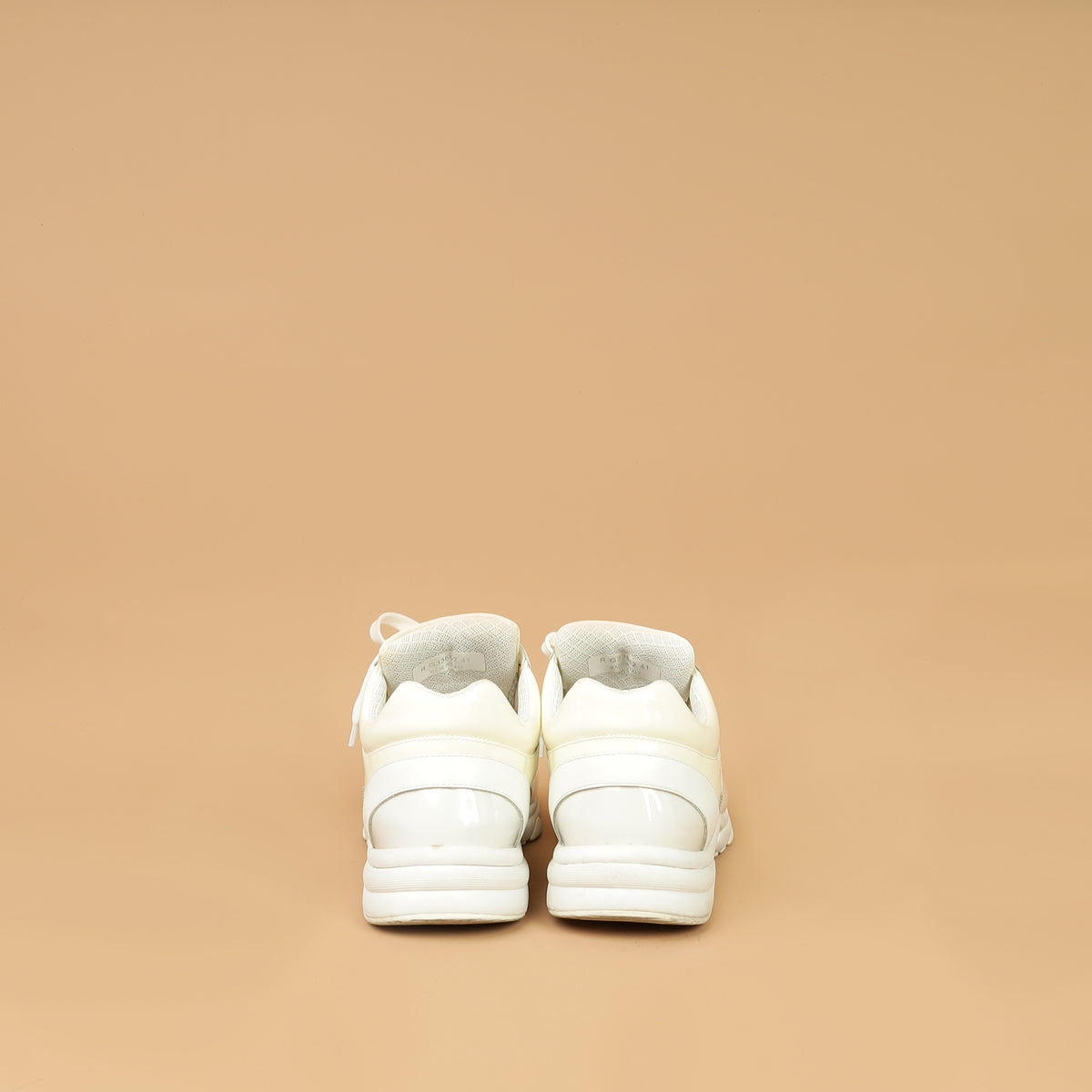 Chanel White PVC Lace Up Sneakers 41-Chanel-THE CLOSET