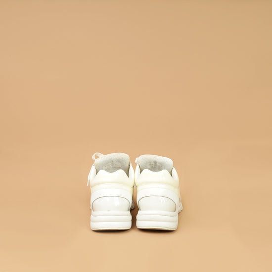 Chanel White PVC Lace Up Sneakers 41-Chanel-THE CLOSET