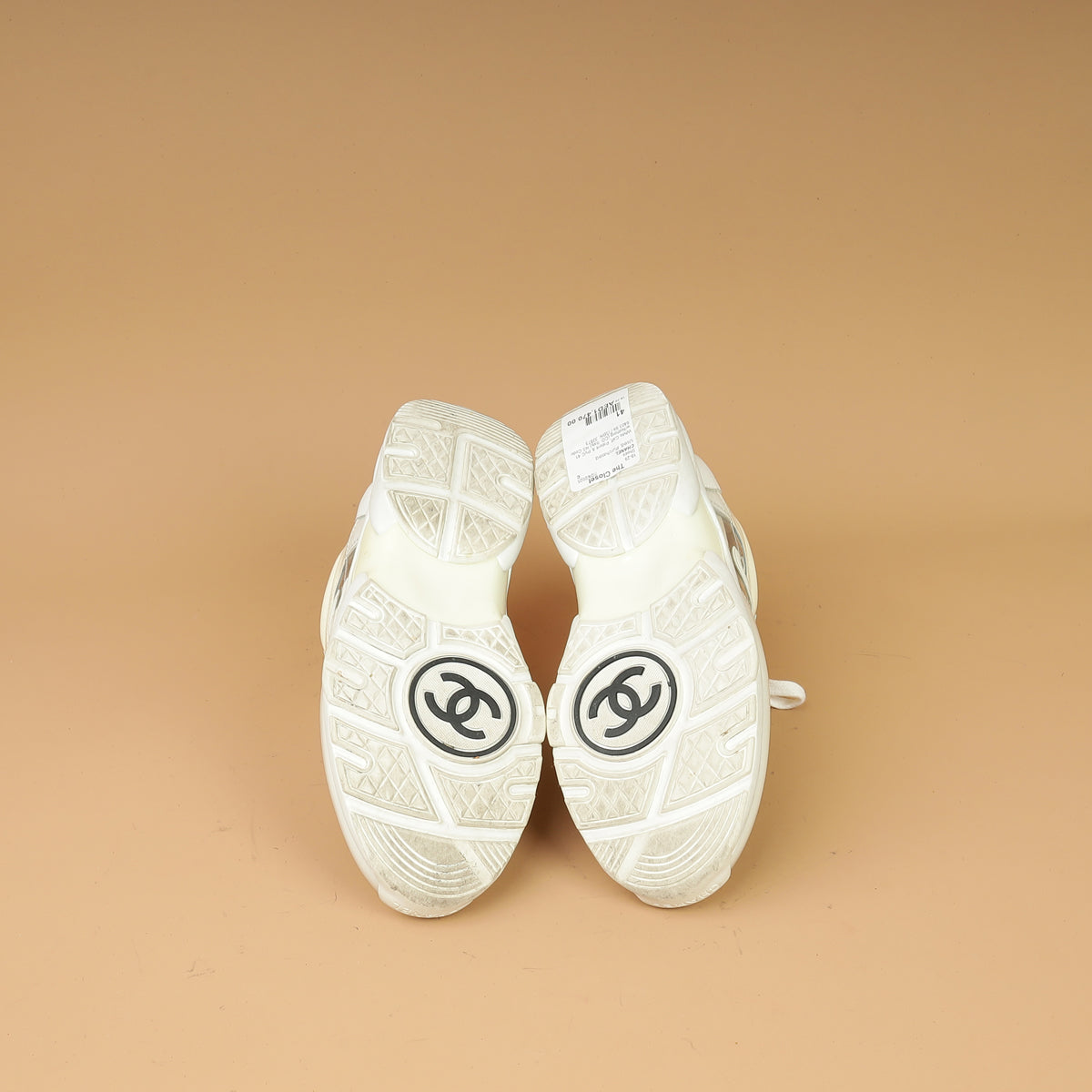 Chanel White PVC Lace Up Sneakers 41-Chanel-THE CLOSET