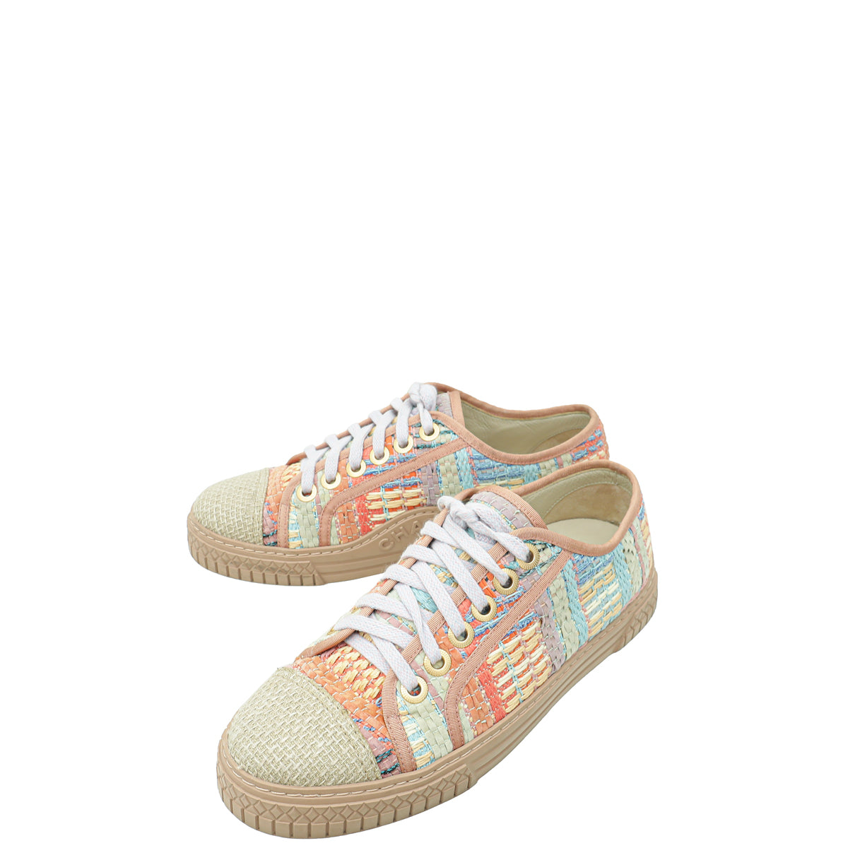 Chanel Multicolor Tweed Low Top Sneakers 36-Chanel-THE CLOSET